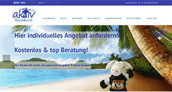 Desktop Screenshot of aktiv-reisebuero.de