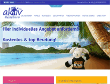 Tablet Screenshot of aktiv-reisebuero.de